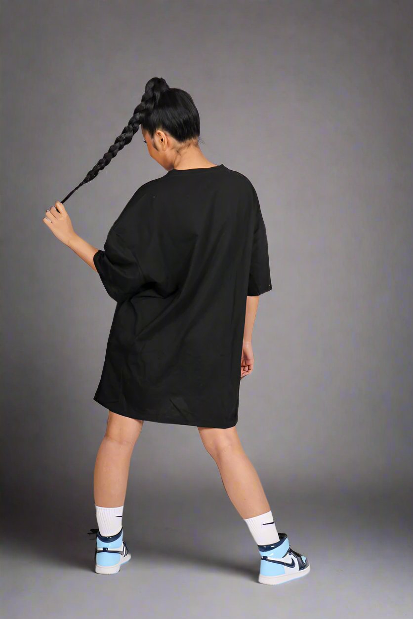 Oversized T-Shirt Dress With Diamanté Heart