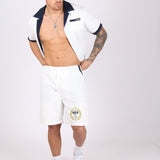 White Golf Club Embroidered Shorts