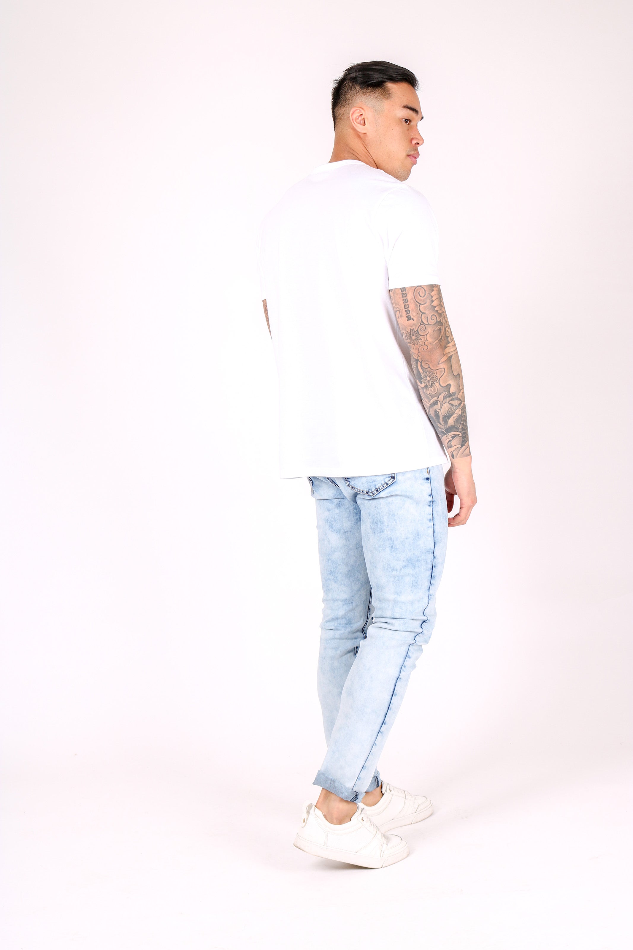 Bleach wash skinny sales jeans