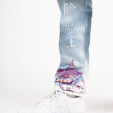 Japanese Landscape Printed Straight Leg Jean