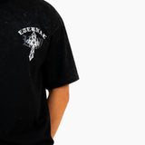 Oversized Premium Black 'Eternal Paradise' Printed T-Shirt