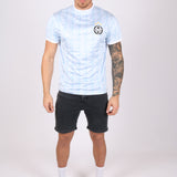 Vintage Football Shirt Members Only Club Jersey in Baby Blue