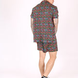 Downtown Graffiti Printed Revere Collar Shirt