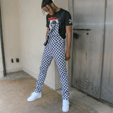 Checkered Denim Dungaree