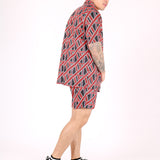 Red Geometric Revere Shirt