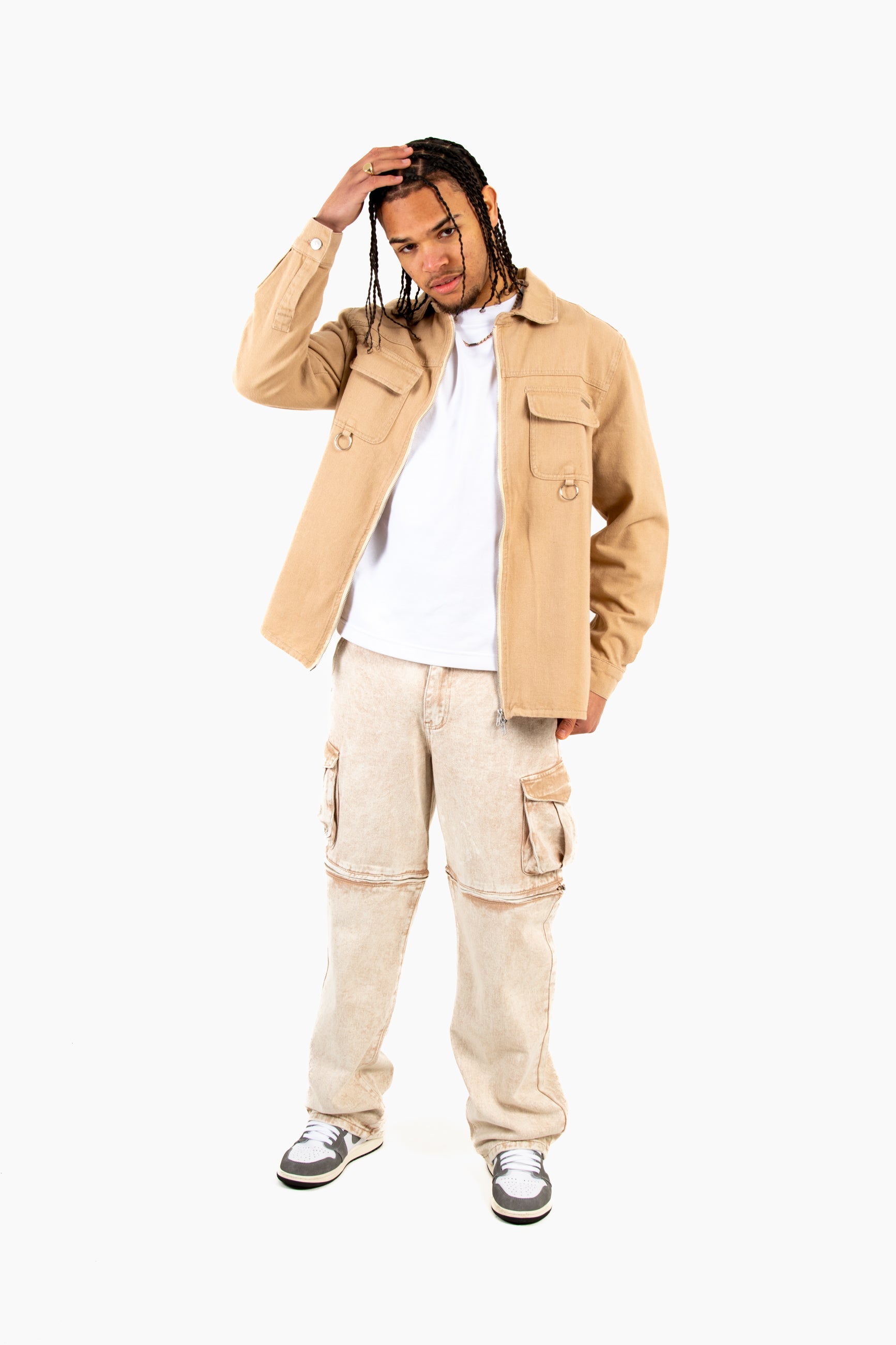 Tan Relaxed Utility Shirt