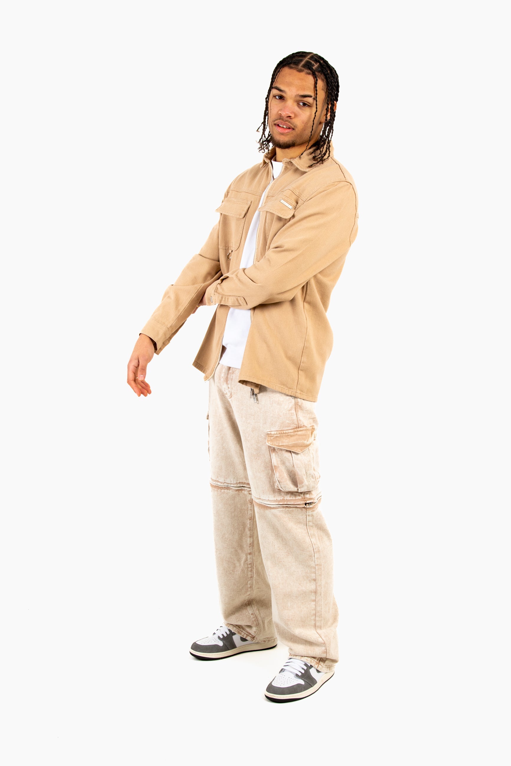 Tan Relaxed Utility Shirt