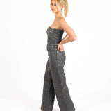 Metallic Bandeau Panelled Jumpsuit