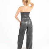 Metallic Bandeau Panelled Jumpsuit