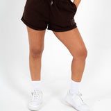 Brown LNP Essential Relaxed Raw Edge Shorts