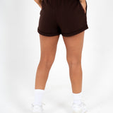 Brown LNP Essential Relaxed Raw Edge Shorts