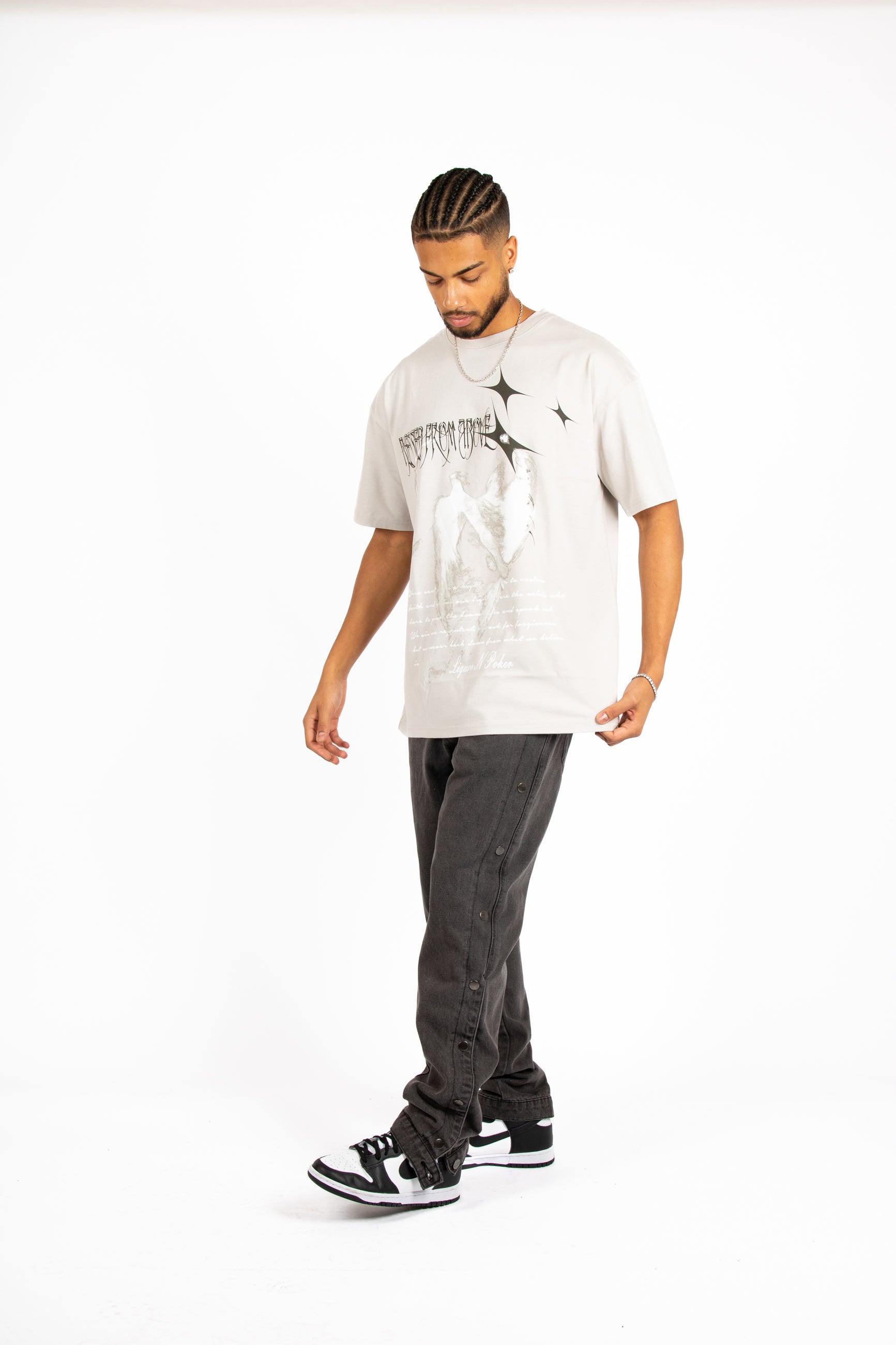 Stone Grey "Renaissance" Graphic T-Shirt