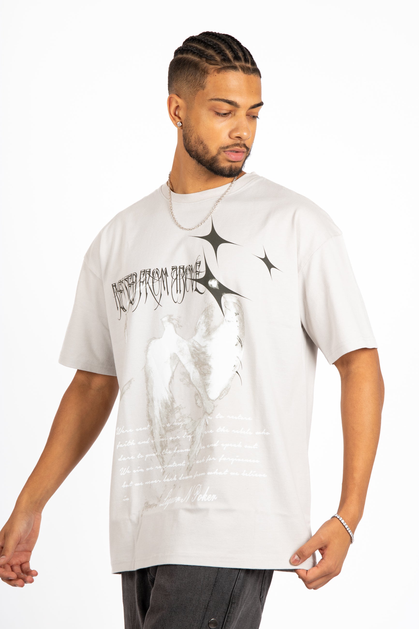 Stone Grey "Renaissance" Graphic T-shirt