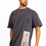 Grey Premium Oversized 'Eternal Paradise' Printed T-Shirt