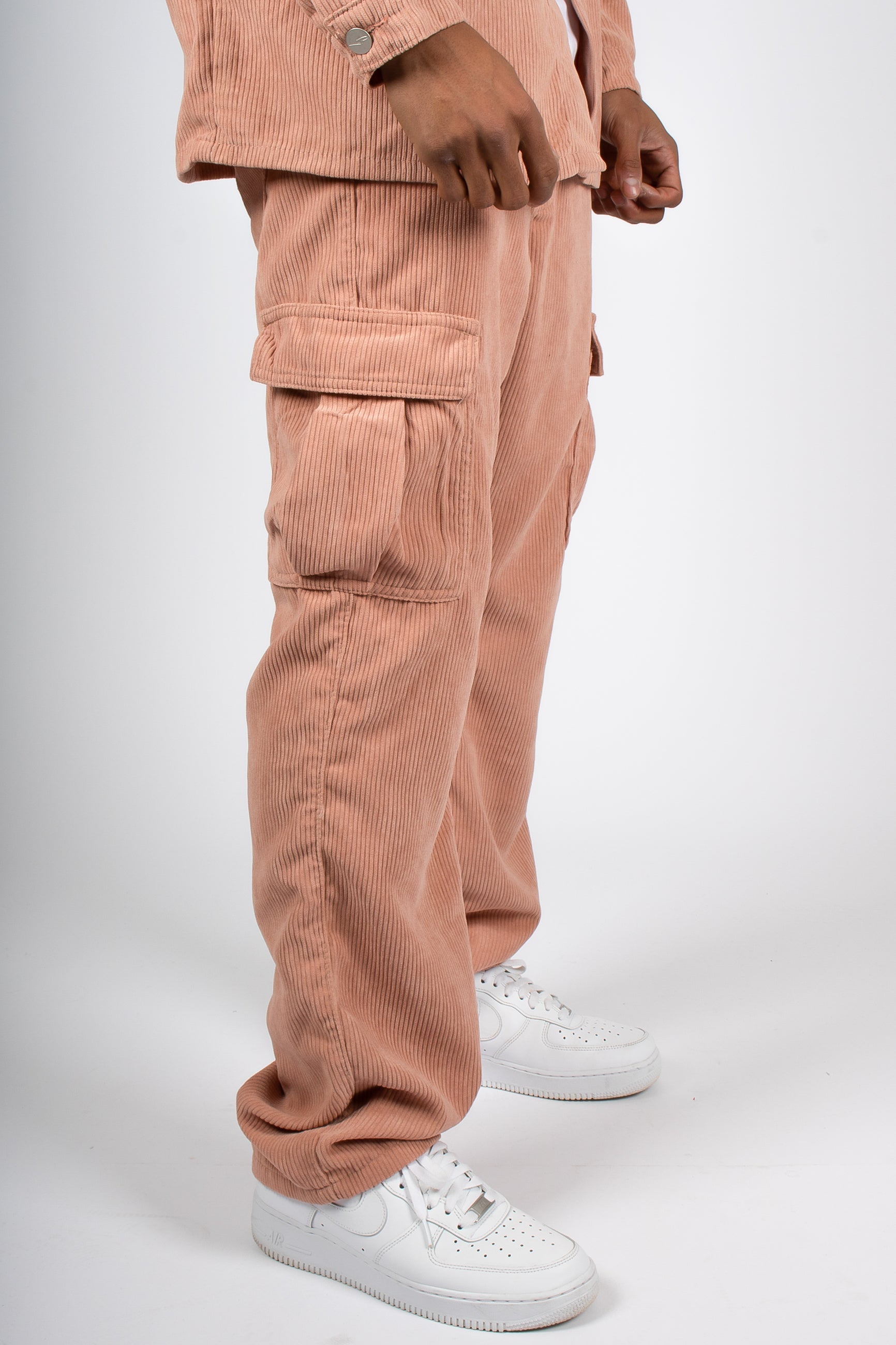 Blush Pink Corduroy Utility Cargo