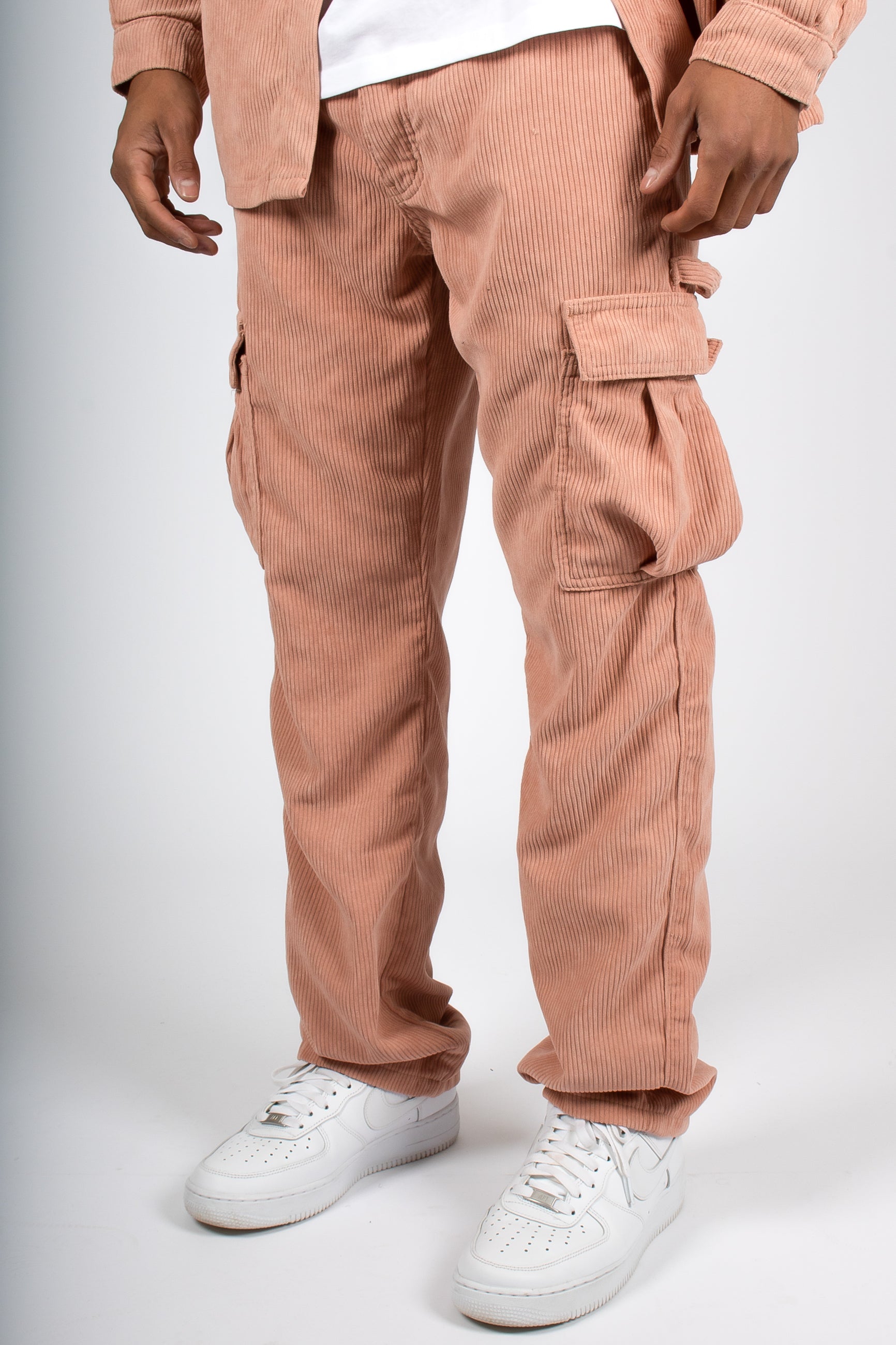 Blush Pink Corduroy Utility Cargo