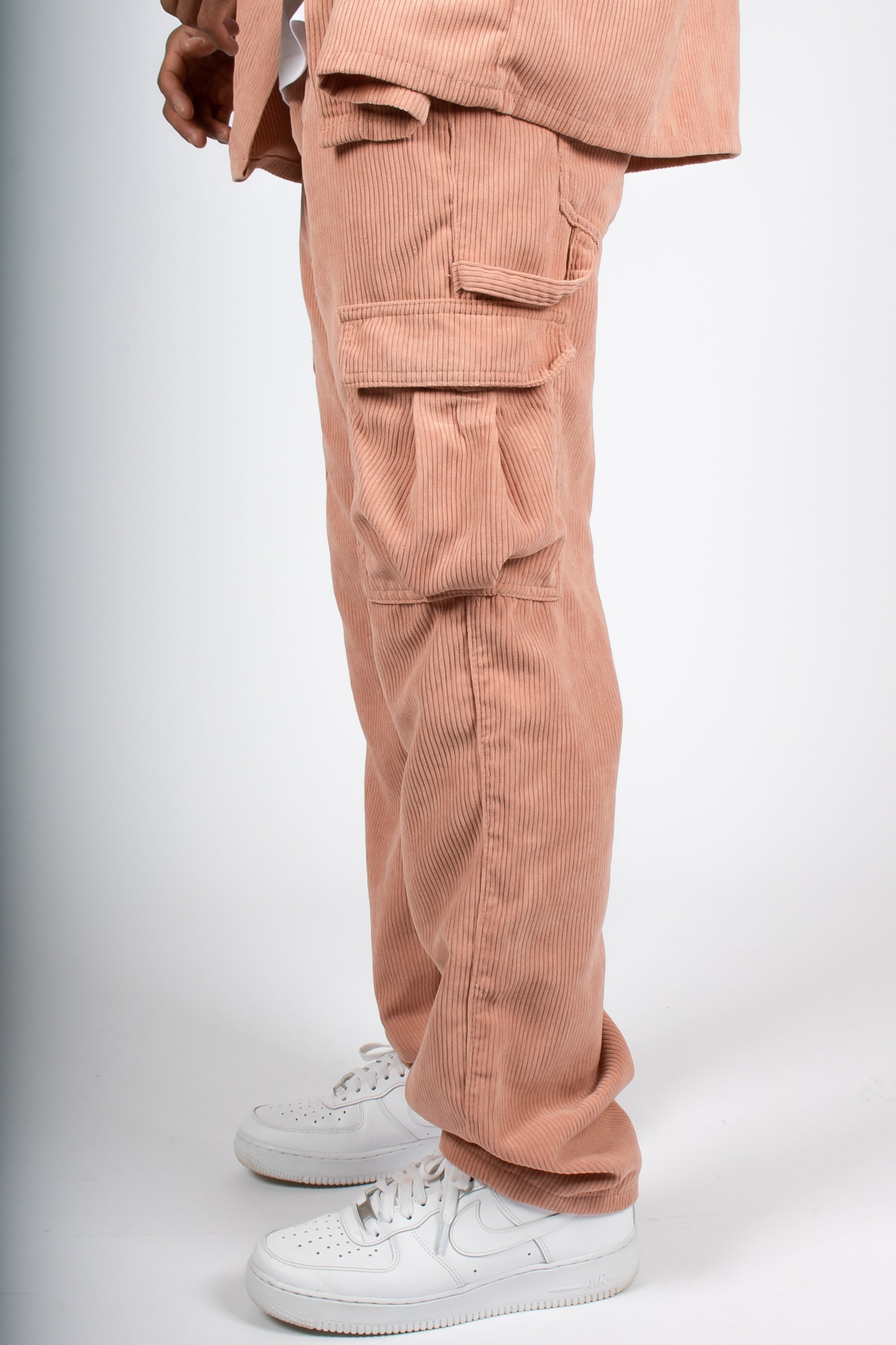 Blush Pink Corduroy Utility Cargo