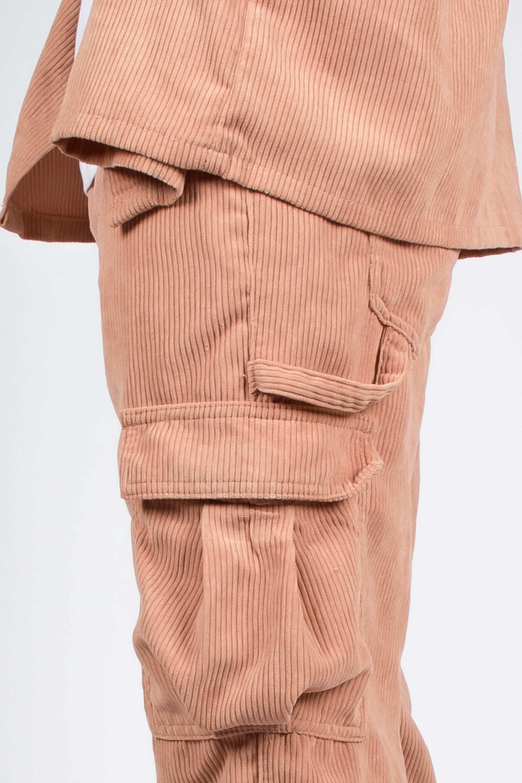 Blush Pink Corduroy Utility Cargo