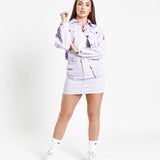 Milton Cropped Denim Jacket in Lilac