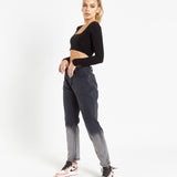 Mom Jeans In Comfort Stretch In Ombre Effect