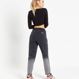 Mom Jeans In Comfort Stretch In Ombre Effect