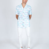 Daydreamer Clouds Print Revere Shirt