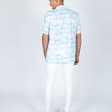 Daydreamer Clouds Print Revere Shirt