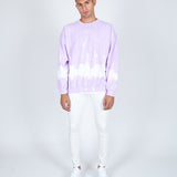 Unisex Candy Sweatshirt With Tie Dye Stripe In Lilac