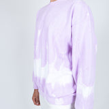 Unisex Candy Sweatshirt With Tie Dye Stripe In Lilac