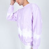 Unisex Candy Sweatshirt With Tie Dye Stripe In Lilac