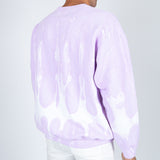 Unisex Candy Sweatshirt With Tie Dye Stripe In Lilac