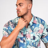 Havanna Club Tennis Print Revere Shirt