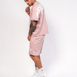 Soft Pink Relaxed Fit Jersey Shorts