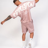 Soft Pink Relaxed Fit Jersey Shorts