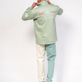 Varsity Rubgy Shirt With Club Embroidery In Sage