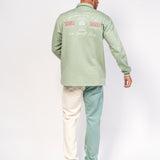 Varsity Rubgy Shirt With Club Embroidery In Sage