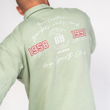 Varsity Rubgy Shirt With Club Embroidery In Sage