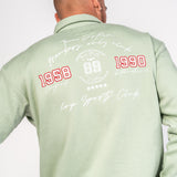 Varsity Rubgy Shirt With Club Embroidery In Sage