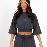 Charcoal LNP Essential Cropped T-Shirt