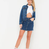 Texas Mini Denim Skirt With Stud