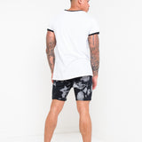 Black Tie Dye Skinny Fit Shorts