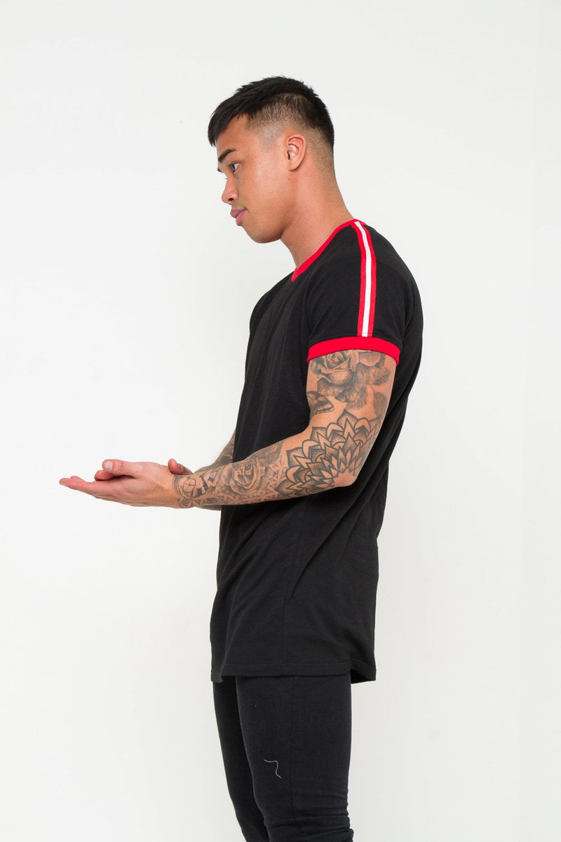 LNP Official | Muscle Fit T Shirt With Sports Stripe